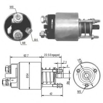 Solenoid, electromotor OPEL CORSA C (F08, F68) (20