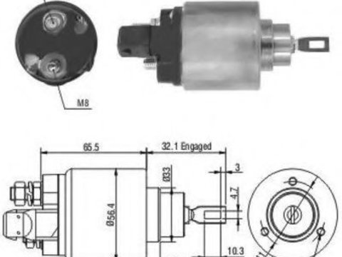 Solenoid, electromotor SEAT ALHAMBRA (7V8, 7V9) (1996 - 2010) MEAT & DORIA 46004