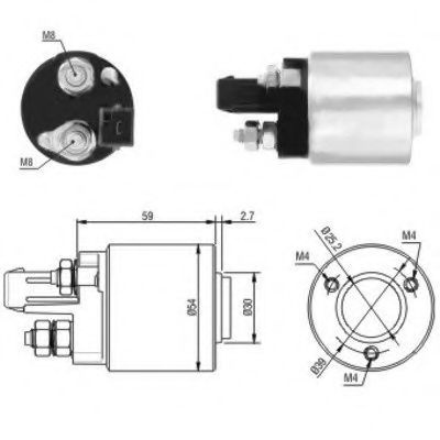 Solenoid, electromotor SEAT ALHAMBRA (7V8, 7V9) (1996 - 2010) MEAT & DORIA 46105