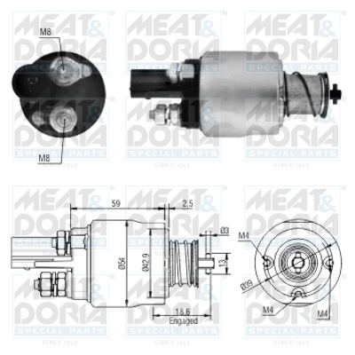 Solenoid electromotor ~ Seat Leon 2005 2006 ~ 46126 ~ MEAT & DORIA