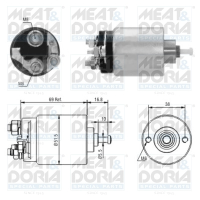 Solenoid electromotor # Volvo S40 2005 2006 2007 2008 2009 2010 2011 2012 # 46104 # MEAT DORIA