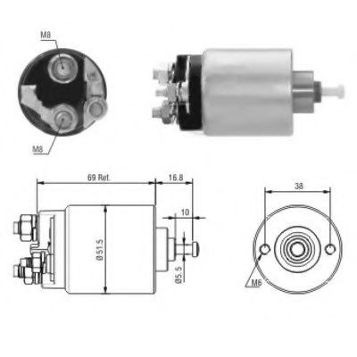 Solenoid, electromotor VOLVO S40 II (MS) (2004 - 2