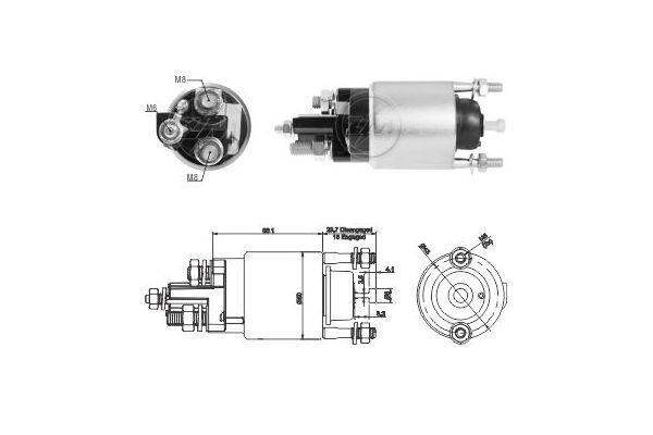 Solenoid electromotor ZM3708 ERA pentru Mercedes-benz Sprinter Mercedes-benz C-class Mercedes-benz E-class Mercedes-benz Glk-class Mercedes-benz Vito Mercedes-benz Cls