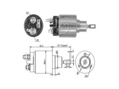 Solenoid electromotor ZM575 ERA pentru Bmw 2500-3 3 Bmw 2000-3 2 Fiat Ritmo Fiat Strada Fiat Regata Seat Ibiza Seat Ronda Seat Malaga