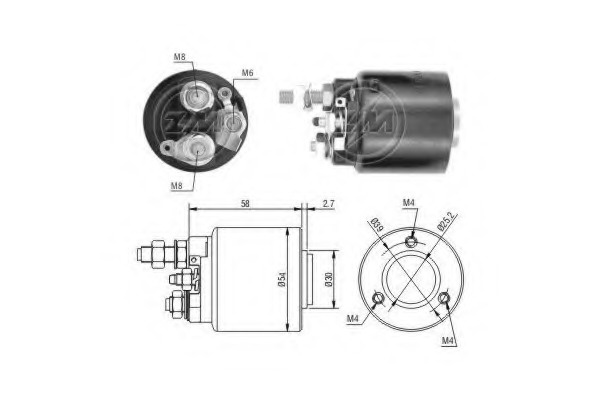 Solenoid electromotor ZM590 ERA pentru Mercedes-benz E-class Opel Kadett Opel Vectra Mercedes-benz S-class Mercedes-benz C-class Opel Corsa Opel Vita Opel Tigra Daewoo Espero Mercedes-benz Sprinter Mercedes-benz Vito Mercedes-benz G-class Mercedes-be