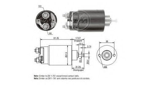 Solenoid electromotor ZM761 ERA pentru F