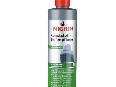 Solutie pentru reconditionare si conservare plastic NIGRIN 300 ml, pentru plastic, vinyl, cauciuc si piele sintetica - SEMI-Lucios