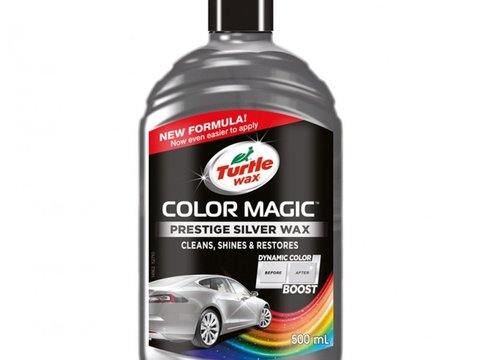 Solutie polish auto Turtle Wax Color Magic Plus argintiu