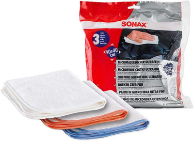 Sonax Set 3 Buc Lavete Microfibre Ultrafine 40X40C