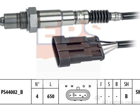 Sonda lambda 1 998 241 EPS pentru Fiat 500 Alfa romeo 156 Alfa romeo Brera Fiat Bravo Fiat Ritmo Fiat Punto Alfa romeo Mito