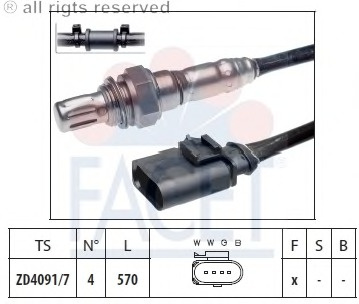 Sonda lambda 10 7932 FACET pentru Vw Polo Skoda Praktik Skoda Roomster Seat Cordoba Seat Ibiza Skoda Fabia Vw Golf Vw Rabbit Vw Bora Vw Vento Vw Jetta Audi A3 Vw Passat