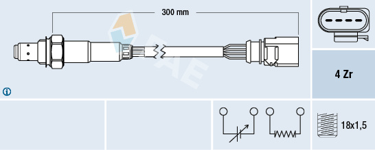 Sonda Lambda (77463 FAE) AUDI,SEAT,SKODA,VW