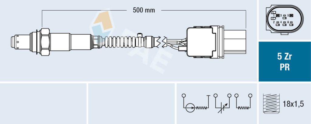 SONDA LAMBDA ~ ALFA ROMEO BRERA (939_) 2.0 JTDM (939DXP1B) 2.0 JTDM (939DXQ1B) 163cp 170cp 2008 2009 2010 ~ FAE75060 ~ FAE