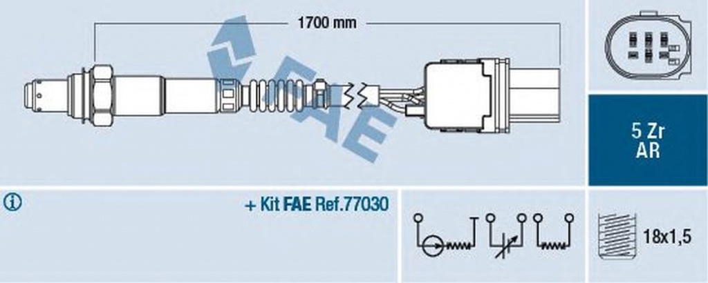 Sonda Lambda AUDI A4 Cabriolet 8H7 B6 8HE B7 FAE 75363