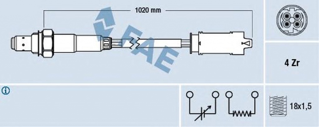 Sonda Lambda BMW Z3 cupe E36 FAE 77238