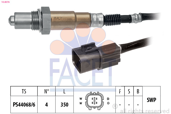 Sonda Lambda ~ Chevrolet Kalos 2005 2006 2007 2008 ~ 10.8076 ~ FACET