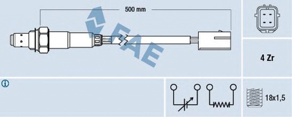 Sonda Lambda CHEVROLET KALOS limuzina FAE 77255