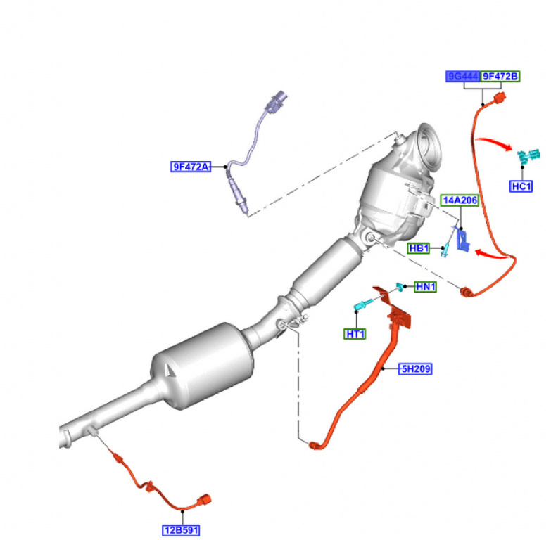 Sonda lambda cu partea de montare: dupa 