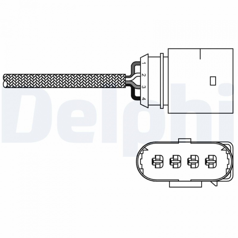 Sonda Lambda DELPHI ES20286-12B1 pentru VW LUPO I (6X1, 6E1) 1998-2005