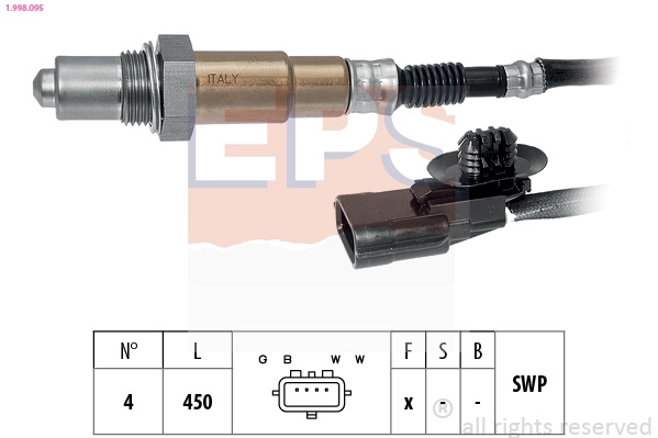Sonda Lambda EPS 1.998.095 la RENAULT DUSTER (HM_) 2021 2022 2023 2024 2025