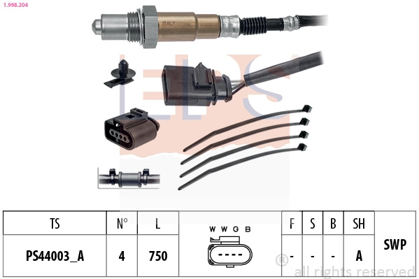 Sonda Lambda EPS 1.998.204 la VW PASSAT B7 caroserie inchisa/combi (365) 2010 2011 2012 2013 2014