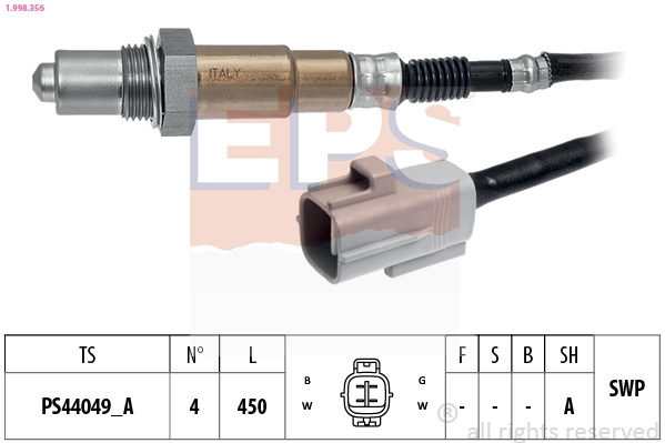Sonda lambda EPS PEUGEOT 4008 2012-2017 - 1.998.356