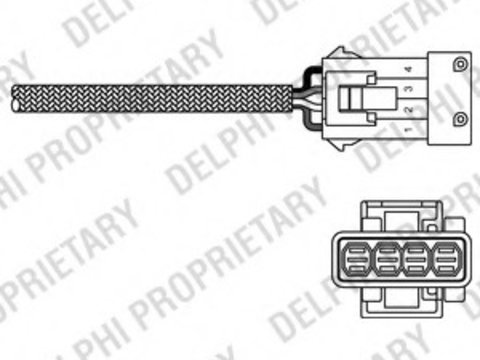 Sonda lambda ES20255-12B1 DELPHI pentru Peugeot 106 Volvo 850 Volvo S70 Volvo V70 Volvo C70 Mitsubishi Aspire Mitsubishi Galant