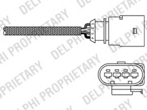 Sonda lambda ES20289-12B1 DELPHI pentru Skoda Octavia Audi A3 Vw Golf Vw Jetta Vw Caddy Seat Ibiza Seat Cordoba Skoda Fabia Vw Touran Vw Rabbit Seat Altea Skoda Laura Seat Toledo Vw Vento Seat Leon Vw Bora Skoda Roomster