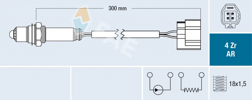 Sonda lambda FAE JAGUAR XJ (X350, X358) 2003-2009 