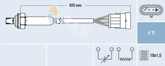 Sonda lambda FAE OPEL VECTRA A (J89) 1992-1995 - 77184
