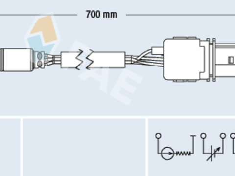 Sonda Lambda (FAE75034 FAE) AUDI,FIAT,FORD,SEAT,SKODA,VW