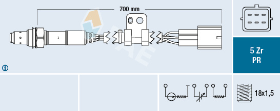 Sonda Lambda (FAE75090 FAE) MAZDA