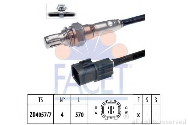 Sonda Lambda HYUNDAI SONATA Mk III (EF) (1998 - 2005) FACET 10.7510