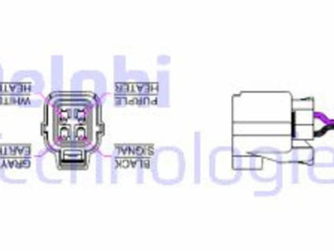 Sonda lambda (numar fire 4, 540mm) VOLVO S60 I, AUDI A6 C5, BMW 1 (E81), 1 (E87), 3 (E90), 3 (E91), X3 (E83), CHEVROLET AVEO/KALOS, SPARK, CHRYSLER 300C, VOYAGER IV 1.0-5.7 01.88-