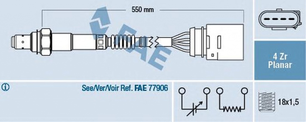 Sonda Lambda SKODA FABIA limuzina 6Y3 FAE 77148