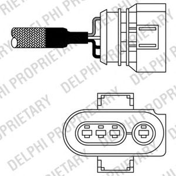 Sonda Lambda VW CADDY II pick-up 9U7 DELPHI ES1097912B1
