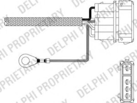 Sonda Lambda VW GOLF 3 Cabriolet (1E7) (1993 - 1998) DELPHI ES11010-12B1