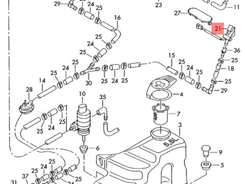 Spalator parbriz Audi A3 8L coupe 2001 2002 2003 OEM 8L0955988A