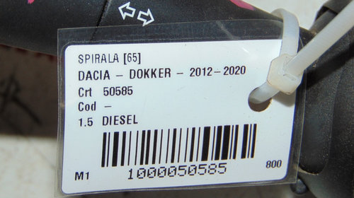 Spirala cu maneta Dacia Dokker din 2018 