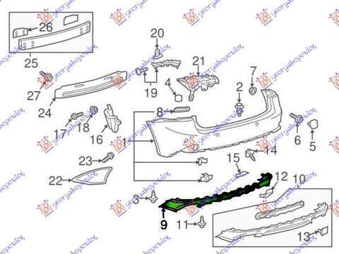 Spoiler bara spate LEXUS IS III 16-21 cod 52169-53060