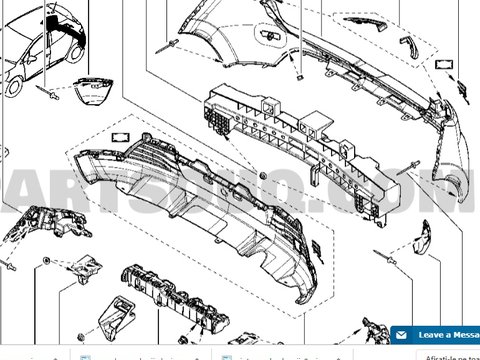 SPOILER BARA SPATE OE CLIO IV AN 2019 COD 850225236R PIESA NOUA IN STOC