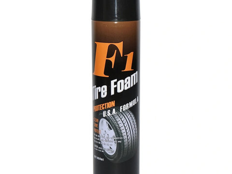 Spray curatat si lustruit anvelope "F1 Tire Foam" 650ml AL-TCT-3280