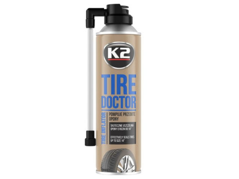 Spray pentru umflat si reparat anvelope Tire Doctor K2 400ml K2B310