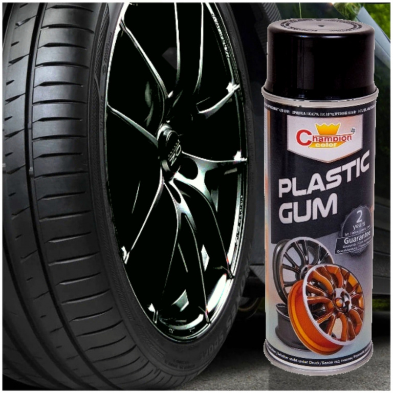 Spray Vopsea Cauciucata pentru Jante, culoare Neag