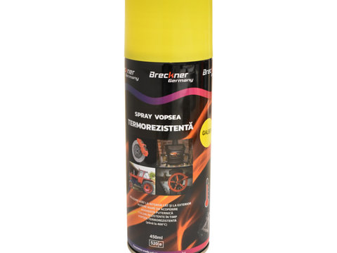 Spray vopsea GALBEN rezistent termic pentru etrier 450ml. Breckner AL-030620-16