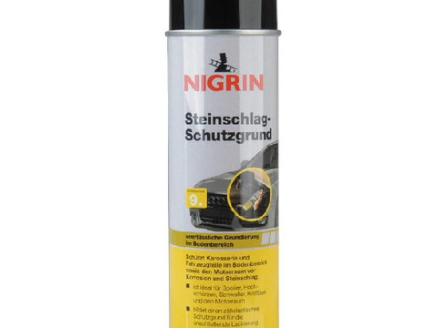 Spray vopsea grund anticoroziv Nigrin 500 ml, protectie durabile si flexibila impotriva deteriorarii mecanice si a ruginii, negru