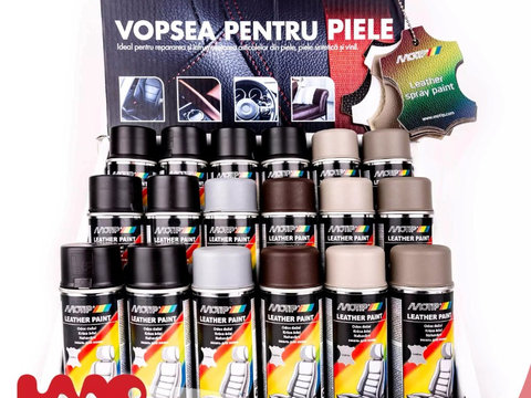 Spray vopsea pentru piele MOTIP 200ml - NEGRU