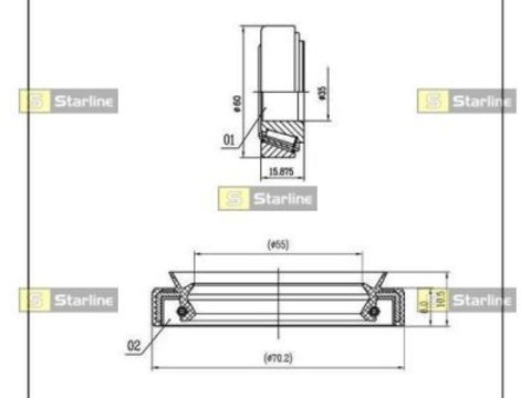 Starline set rulment roata spate ford escort 91,95,V,VI,VII