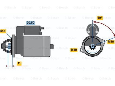 Starter (0001108123 BOSCH) CHRYSLER