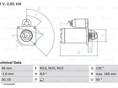 Starter (0986021051 BOSCH) NISSAN,RENAULT